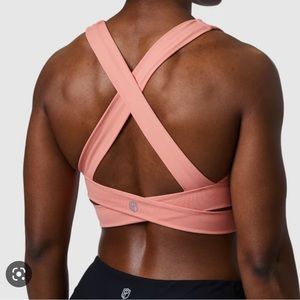 Born primitive double cross sports bra - flame - small -